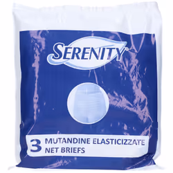 Mutandina Elastica Rettangolare A Rete Serenity M per Discrezione e Comfort 3 Pezzi