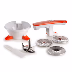 Ariete 261 Passì - Passaverdure Elettrico - 3 dischi Acciaio Inox - adattabile a qualsiasi recipiente - 25 Watt - Bianco e arancio - Vista aggiuntiva 6
