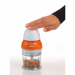 Ariete 1836 Choppy - Tritatutto con lame in Acciaio Inox - si avvia premendo il coperchio - 250 ml - 160 Watt - Arancione - Vista aggiuntiva 4
