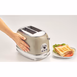 Ariete 155 Tostapane Vintage 2 fette di pane - con pinze - 6 livelli di tostatura - 810 Watt- Acciaio Inox - Linea Vintage - Beige - Vista aggiuntiva 5