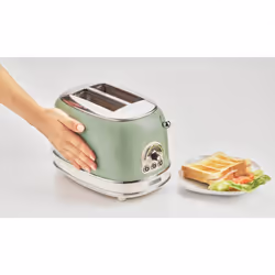 Ariete 155 Tostapane Vintage 2 fette di pane - con pinze - 6 livelli di tostatura - 810 Watt- Acciaio Inox - Linea Vintage - Verde - Vista aggiuntiva 4