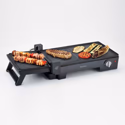 Ariete 1916 Multi Grill 3 in 1 - Griglia Elettrica, Barbecue, Piastra liscia e rigata - apertura a 180° - Termostato regolabile - 2400 Watt - Nero - Vista aggiuntiva 4