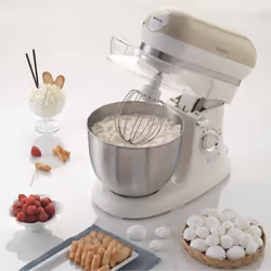 Ariete 1588 Impastatrice Planetaria - Pane, pizza e dolci - 7 Velocità - 3 Fruste - 5,5 Litri - Acciaio Inox - 2400 Watt - Linea Vintage - Beige - Vista aggiuntiva 4