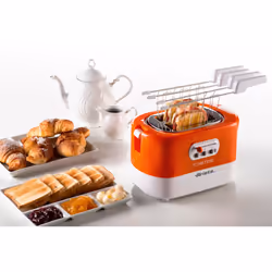 Ariete 159 Toastime - Tostapane con Pinze per 2 fette di pane - 9 Gradi di Doratura - 700 Watt - Bianco e Arancio - Vista aggiuntiva 8