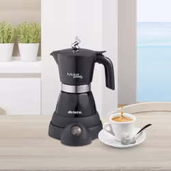 Ariete 1368 Aroma - Moka Elettrica con Autospegnimento - 4/6 tazze - Mantenimento temperatura fino a 30' - 480 Watt - Nero - Vista aggiuntiva 4