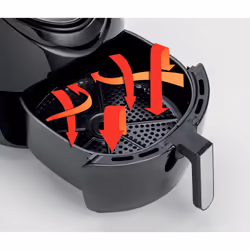 Ariete 4618 Airy Fryer XXL - Friggitrice ad Aria - Frigge 2,5 kg di Patatine Fritte - 7 Litri - Cottura Senza Olio e Grassi - 1800 Watt - Nero - Vista aggiuntiva 6