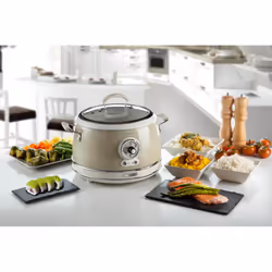 Ariete 2904 Rice Cooker - Cuociriso Elettrico con bowl in ceramica - Sushi fatto in casa - Multicooker - Linea Vintage - 3,5 L - 650 W - Beige - Vista aggiuntiva 8