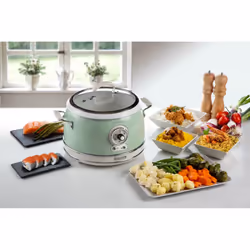 Ariete 2904 Rice Cooker - Cuociriso Elettrico con bowl in ceramica - Sushi fatto in casa - Multicooker - Linea Vintage - 3,5 L - 650 W - Verde - Vista aggiuntiva 6