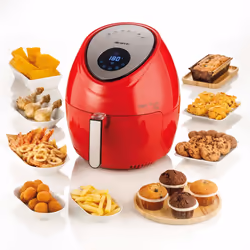 Ariete 4618 Airy Fryer XXL - Friggitrice ad Aria - Frigge 2,5 kg di Patatine Fritte - 7 Litri - Cottura Senza Olio e Grassi - 1800 Watt - Rosso - Vista aggiuntiva 4