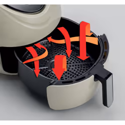 Ariete 4618 Airy Fryer XXL - Friggitrice ad Aria - Frigge 2,5 kg di Patatine Fritte - 7 Litri - Cottura Senza Olio e Grassi - 1800 Watt - Beige - Vista aggiuntiva 6