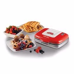 Ariete 1973 Waffle Maker Party Time - Piastra Elettrica per Waffle - Piastre Antiaderenti - 700 Watt - Rosso