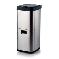 Ariete 2001 Ecowe, Pattumiera Intelligente, 60W/h, Essiccatore di rifiuti organici, Riduce il volume dei rifiuti organici, 2 cestelli, Antiodore, Coperchio a pressione, Ruote, Carboni attivi, Silver