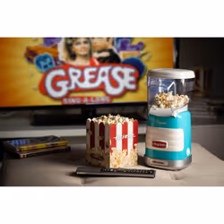 Ariete 2956, Pop Corn Party Time, Macchina per Pop Corn, Scoppia 60gr di Mais per Pop Corn in 2 minuti con Aria Calda, Senza Grassi, 1000 Watt, Azzurro - Vista aggiuntiva 4