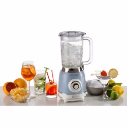 Ariete 583, Frullatore Vintage con tazza in vetro da 1,5 Litri, 4 Lame in Acciaio Inox, 4 Velocità + Pulse,1000 Watt, Celeste - Vista aggiuntiva 5
