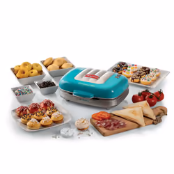 Ariete 1972 Sandwiches & Cookies Party Time, Piastra Elettrica Multifunzione, 700 Watt, 3 piastre antiaderenti e intercambiabili, Azzurro - Vista aggiuntiva 4
