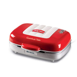 Ariete 1972 Sandwiches & Cookies Party Time, Piastra Elettrica Multifunzione, 700 Watt, 3 piastre antiaderenti e intercambiabili, Rosso