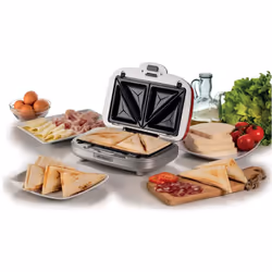 Ariete 1972 Sandwiches & Cookies Party Time, Piastra Elettrica Multifunzione, 700 Watt, 3 piastre antiaderenti e intercambiabili, Rosso - Vista aggiuntiva 5