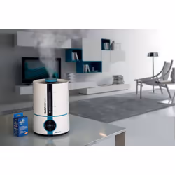 Ariete 2836 Sani-Jet Air, Umidificatore a ultrasuoni con funzione igienizzante, 30 Watt, Capacità Serbatoio 5L, 3 livelli di intensità, Display LED, Bianco/azzurro - Vista aggiuntiva 4