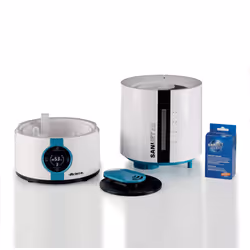 Ariete 2836 Sani-Jet Air, Umidificatore a ultrasuoni con funzione igienizzante, 30 Watt, Capacità Serbatoio 5L, 3 livelli di intensità, Display LED, Bianco/azzurro - Vista aggiuntiva 6