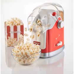 Ariete 2958 Pop Corn Maker Party Time, Macchina per pop corn con leva, 1100 Watt, Capacità 600 g, Cottura ad aria calda senza grassi, Rosso - Vista aggiuntiva 4