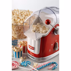 Ariete 2958 Pop Corn Maker Party Time, Macchina per pop corn con leva, 1100 Watt, Capacità 600 g, Cottura ad aria calda senza grassi, Rosso - Vista aggiuntiva 5