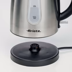 Ariete 2847 Metal Kettle, Bollitore elettrico, Capacità 1,7L, Base cordless, Protezione contro surriscaldamento, Metal