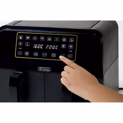 Ariete 4623 Airy Fryer Dual, Friggitrice ad aria con doppio cestello, 1700 W, Capacità 8L, 3 Funzioni di cottura, Pannello digitale LED Touch, 8 programmi preimpostati, Timer, 2 cestelli, Nero - Vista aggiuntiva 5