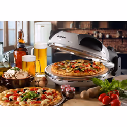 Ariete 918 Forno Pizza - Pizza in 4 minuti - Piastra in pietra refrattaria con trattamento antiaderente - Temperatura max 400° - 1200 Watt - Timer 30’ - Bianco - Vista aggiuntiva 4
