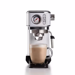 Ariete 1381 Macchina da caffè con manometro, compatibile con caffè in polvere e cialde ESE, 1300 W, Capacità 1,1 L, 15 bar di pressione, Filtro ½ tazze, Dispositivo Cappuccino, Bianco - Vista aggiuntiva 4