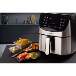 Ariete 4628 Friggitrice ad aria 7L, 1800 W, Capacità 7L, Capacità di cottura 2,8kg, 12 programmi preimpostati, Funzione Max Crisp, Temperatura fino a 200°, Cestello antiaderente con griglia, Metal - Vista aggiuntiva 5