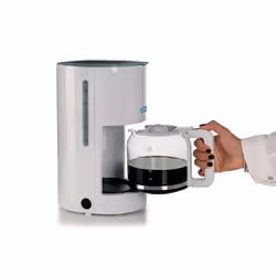 Ariete 1394 Macchina Caffè Filtro Breakfast, Macchina per caffè americano, Capacità 12 tazze, Finestra livello acqua, Indicatore luminoso di accensione, Filtro e portafiltro lavabili, White & Aegean Teal - Vista aggiuntiva 4
