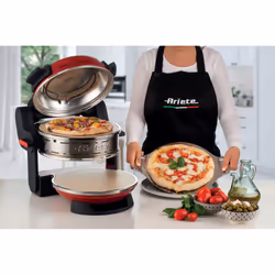 Ariete 927 Pizzeria , Forno pizza doppio, 2300 W, 2 pietre refrattarie, 2 pizze in 4 minuti, 2 termostati, Diametro 32 cm, 5 livelli di cottura, 2 pale in acciaio inox, Rosso - Vista aggiuntiva 6