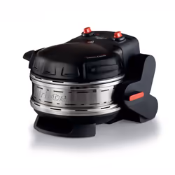 Ariete 927 Pizzeria , Forno pizza doppio, 2 pizze in 4 minuti, 2300 W, 2 pietre refrattarie, 2 termostati, Diametro 32 cm, 5 livelli di cottura, 2 pale in acciaio inox, Nero