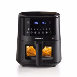 Ariete 4633 Friggitrice ad aria 4L, 1400W, Capacità 4L, 9 programmi, Funzione Shake e Grill, Temperatura fino a 200°C, Nero