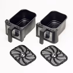 Ariete 4631 Friggitrice ad aria Doppia 9L, 2400W, Capacità totale 9L, 11 programmi, Multifunzione, Fino a 3,6 kg di fritto Temperatura fino a 200°C, Doppio cestello, Nero - Vista aggiuntiva 6
