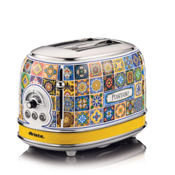 Ariete 155 Tostapane Positano, 810W, 2 fette, 6 livelli di doratura, Vassoio raccogli briciole, Funzione defrost, Espulsione automatica, Senza pinze