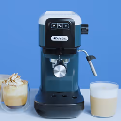Ariete 1399 Macchina da caffè espresso Snow White, Per polvere e cialde ESE, 1300 W, Capacità 1,1L, 15 bar di pressione, Filtro 1, 2 tazze e cialda ESE, Cappuccino, Bianco - Vista aggiuntiva 5