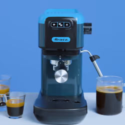 Ariete 1399 Macchina da caffè espresso Sky Blue, Per polvere e cialde ESE, 1300 W, Capacità 1,1L, 15 bar di pressione, Filtro 1, 2 tazze e cialda ESE, Cappuccino, Blu - Vista aggiuntiva 5