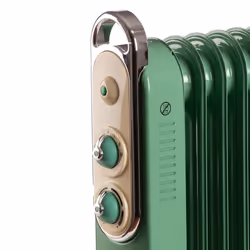 Ariete Linea Vintage 8251 Radiatore a olio Vintage, 9 elementi riscaldanti, 2000W, 3 livelli di potenza, Maniglia e ruote per facile trasporto, Verde - Vista aggiuntiva 3