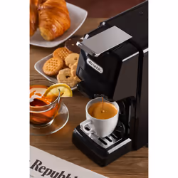 Ariete 1304/1 Macchina da caffè a cassetti, 1350W, Capacità serbatoio 0,7L, Pressione 19 bar, 2 tipologie di caffè, Capsule Nespresso* e Dolcegusto*, Cialde e Polvere, Nero - Vista aggiuntiva 4