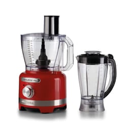 Ariete 1782 Gourmet Pro Moderna, Robot da cucina, Tritatutto 3L, Frullatore 2L, 2 velocità + Pulse, Set di lame + Disco in acciaio inox, Accessorio spremiagrumi, Rosso