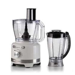 Ariete 1782 Gourmet Pro Moderna, Robot da cucina, Tritatutto 3L, Frullatore 2L, 2 velocità + Pulse, Set di lame + Disco in acciaio inox, Accessorio spremiagrumi, Bianco