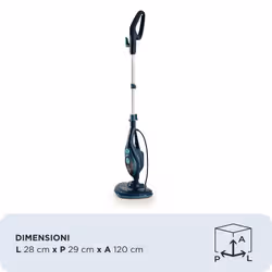 Ariete 4164 Steam mop 10 in 1, Scopa lavapavimenti a vapore, Uccide 99,9% di germi e batteri, Kit accessori, Autonomia illimitata, 1500 Watt, Blu - Vista aggiuntiva 3