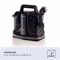 Ariete 2482 Spot Cleaner Heat Pro 750W, Pulitore per tappeti e tappezzerie,Lavatappeti, 750W, 2 serbatoi, Nero - Vista aggiuntiva 2