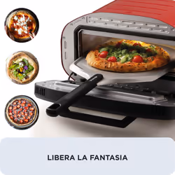 Ariete 3901 Da Gennaro, Forno per pizza, 2200W, Temperatura 430°C, 2 minuti di cottura, Pietra refrattaria, Rosso - Vista aggiuntiva 4