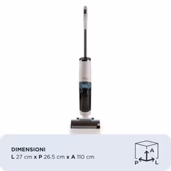 Ariete 2483 Aqua Force Wash & Vacuum, Aspirapolvere Intelligente, Lavapavimenti cordless, Senza fili, Aspira e lava, Peli animali, Sporco liquido e secco, Capacità 700ml, Accessori inclusi - Vista aggiuntiva 2