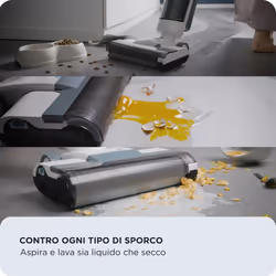 Ariete 2483 Aqua Force Wash & Vacuum, Aspirapolvere Intelligente, Lavapavimenti cordless, Senza fili, Aspira e lava, Peli animali, Sporco liquido e secco, Capacità 700ml, Accessori inclusi - Vista aggiuntiva 3