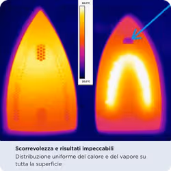 Ariete 6190 Step UP, Ferro da stiro intelligente, Piedini intelligenti, Piastra in ceramica Ultraglide con 57 fori, Serbatoio 320ml, 2400W, Vapore continuo 30g/min - Vista aggiuntiva 5
