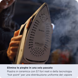 Ariete 6190 Step UP, Ferro da stiro intelligente, Piedini intelligenti, Piastra in ceramica Ultraglide con 57 fori, Serbatoio 320ml, 2400W, Vapore continuo 30g/min - Vista aggiuntiva 8