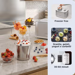 Ariete 644 Gran Gelato 4in1, Gelatiera con compressore, Gelato, Yogurt, Sorbetto e Granita, 30-60 minuti, Funzione mantenimento del freddo - Vista aggiuntiva 6